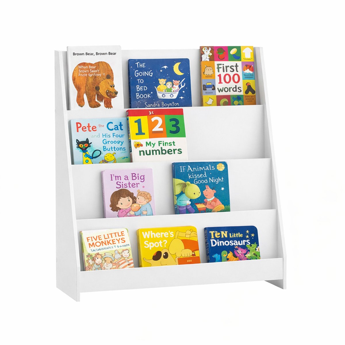 SoBuy KMB32-W Boekenplank voor Kinderen - 80 x 30 x 88 cm - Wit