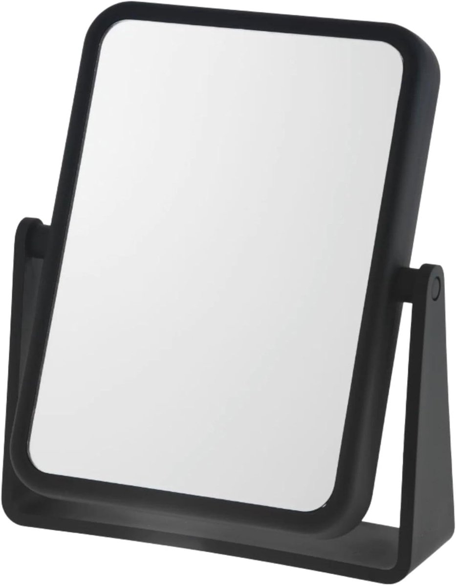 Rechthoekige Soft Feel Vanity Spiegel Zwart