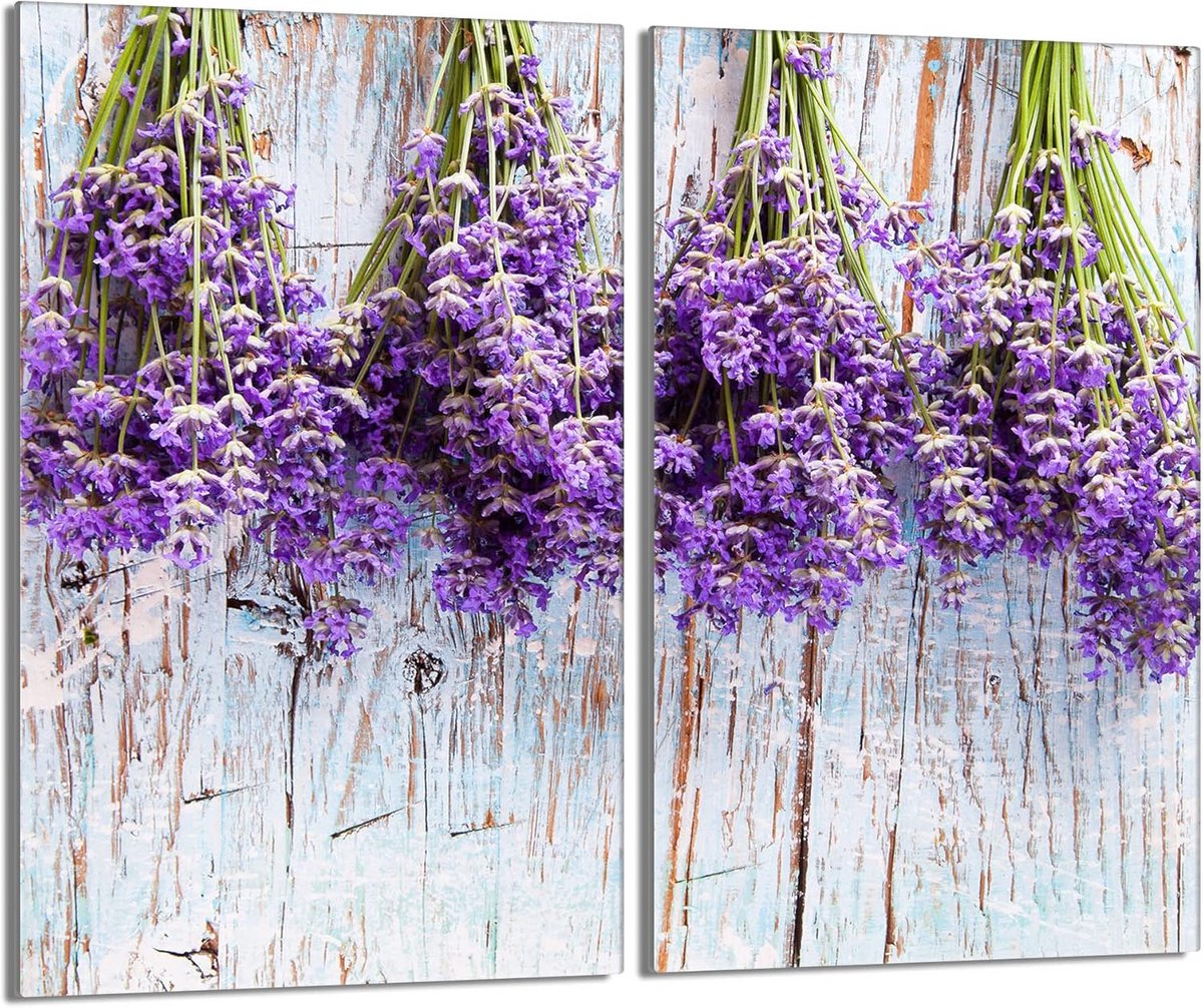 Set van 2 Afdekplaten voor Fornuis Glas Lavendel Universele Bescherming voor Inductie en Keramische Kookplaten