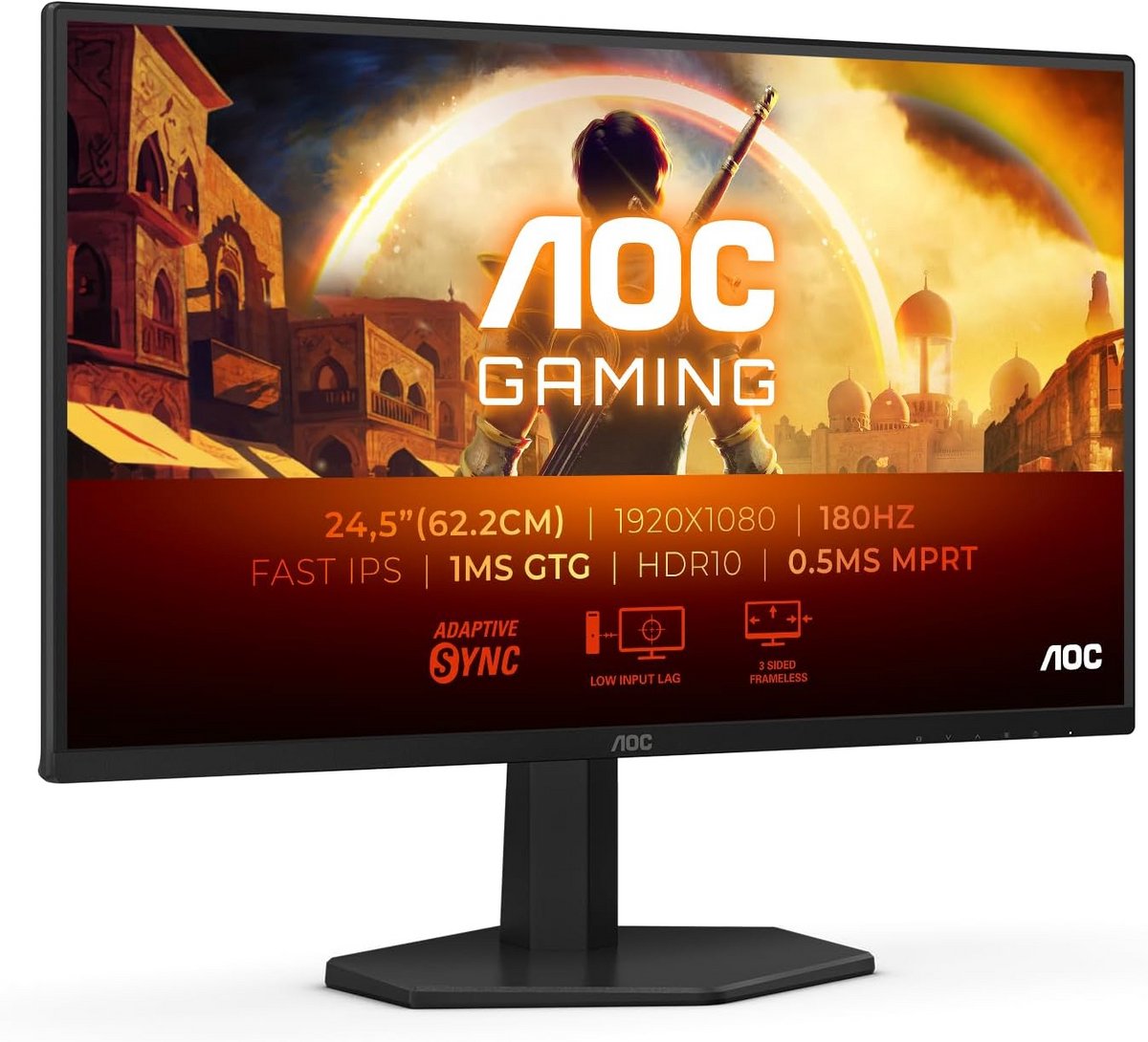 24,5 inch Gaming Monitor Full HD 180Hz 1ms IPS Compatibel met FreeSync en G-Sync