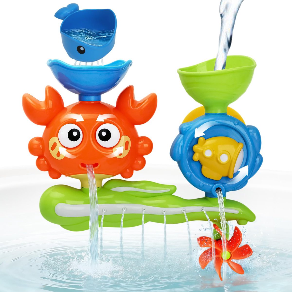 Badspeelgoed voor peuters, 1-3 jaar badspeelgoed voor baby's, spetterspeelgoed, badspeelgoed voor jongens en meisjes, sensorische cadeaus voor kinderen