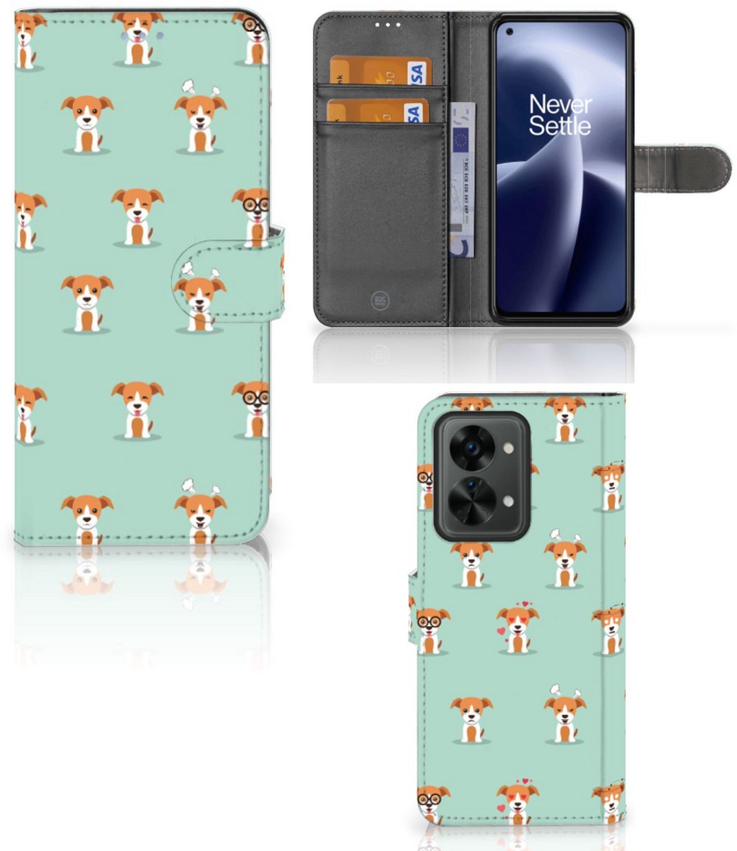OnePlus Nord 2T Telefoonhoesje met Pasjes Pups