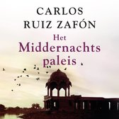 Boek "Het Middernachtspaleis" van Carlos Ruiz Zafón, met een afbeelding van een paleis en vliegende vogels.