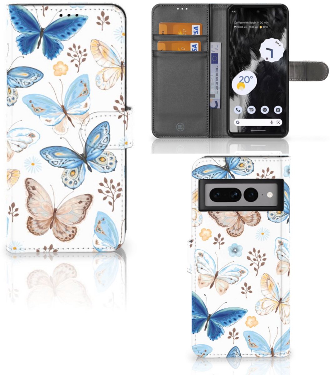 Telefoonhoesje met Pasjes voor Google Pixel 7 Pro Vlinder