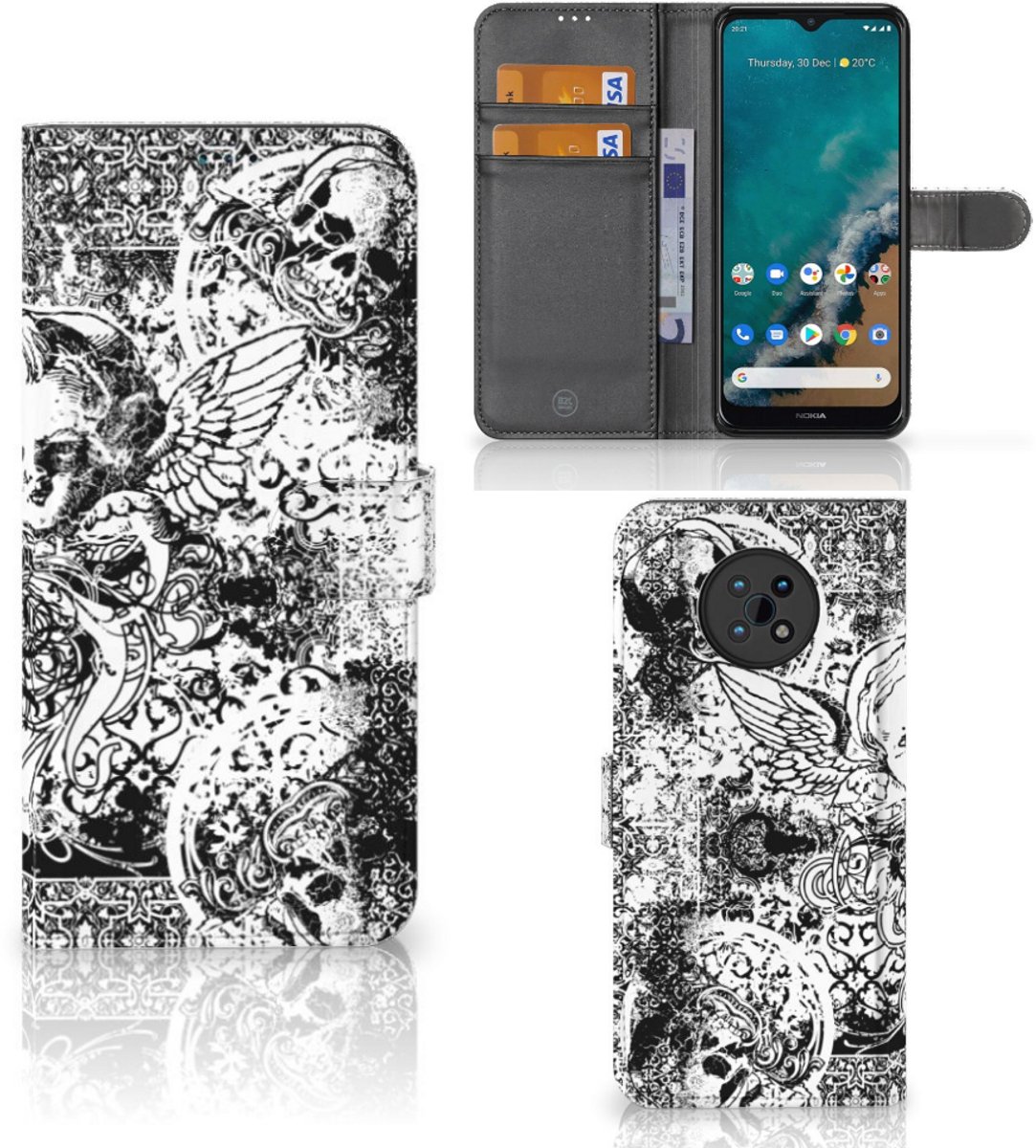 Telefoonhoesje met Naam Nokia G50 Skulls Angel