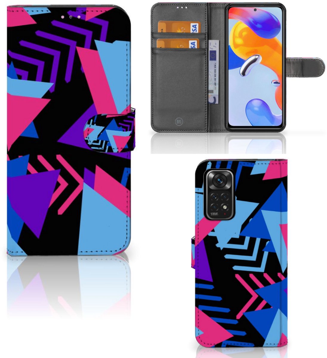 Xiaomi Redmi Note 11 Pro 5G/4G Book Case Funky Triangle