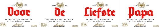 Duvel Bier etiketten 'Voor de Liefste Papa' (4 stuks) - Vaderdag - Papa Cadeau - Waterafstotende Vinyl bier stickers