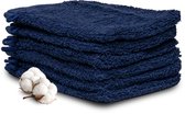 Miss Towels Hotelkwaliteit Washandje Set - Marine Blauw - 6 stuks - Washandjes - 100% katoen - 15x21cm - 550 gr/m2 - Made in Portugal