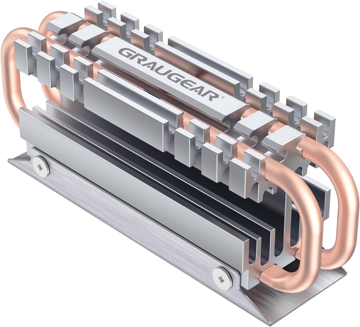 M.2 2280 NVMe SATA SSD Koellichaam met Directe Hittepijp en Dubbele Koperbuizen