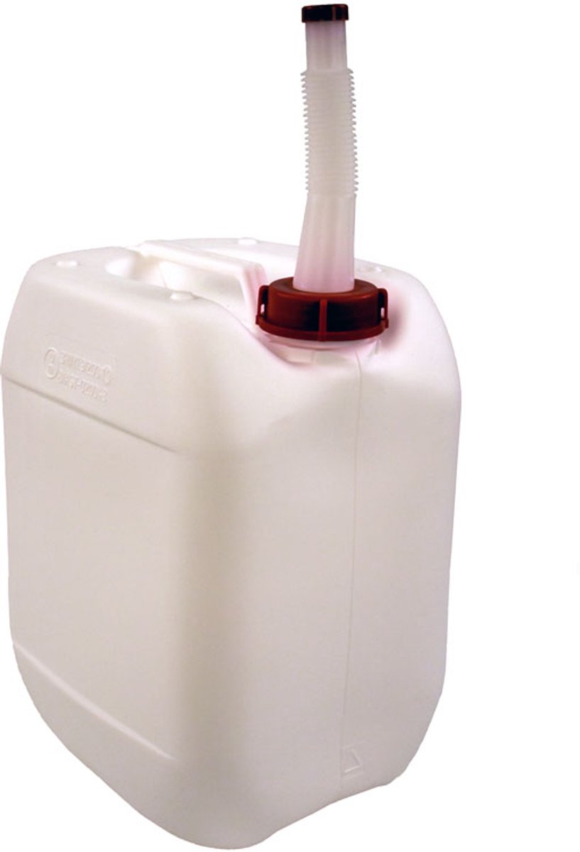 V-Part - Jerrycan's Met Schenktuit 20 Liter - Set van 4 stuks - Wit - HDPE