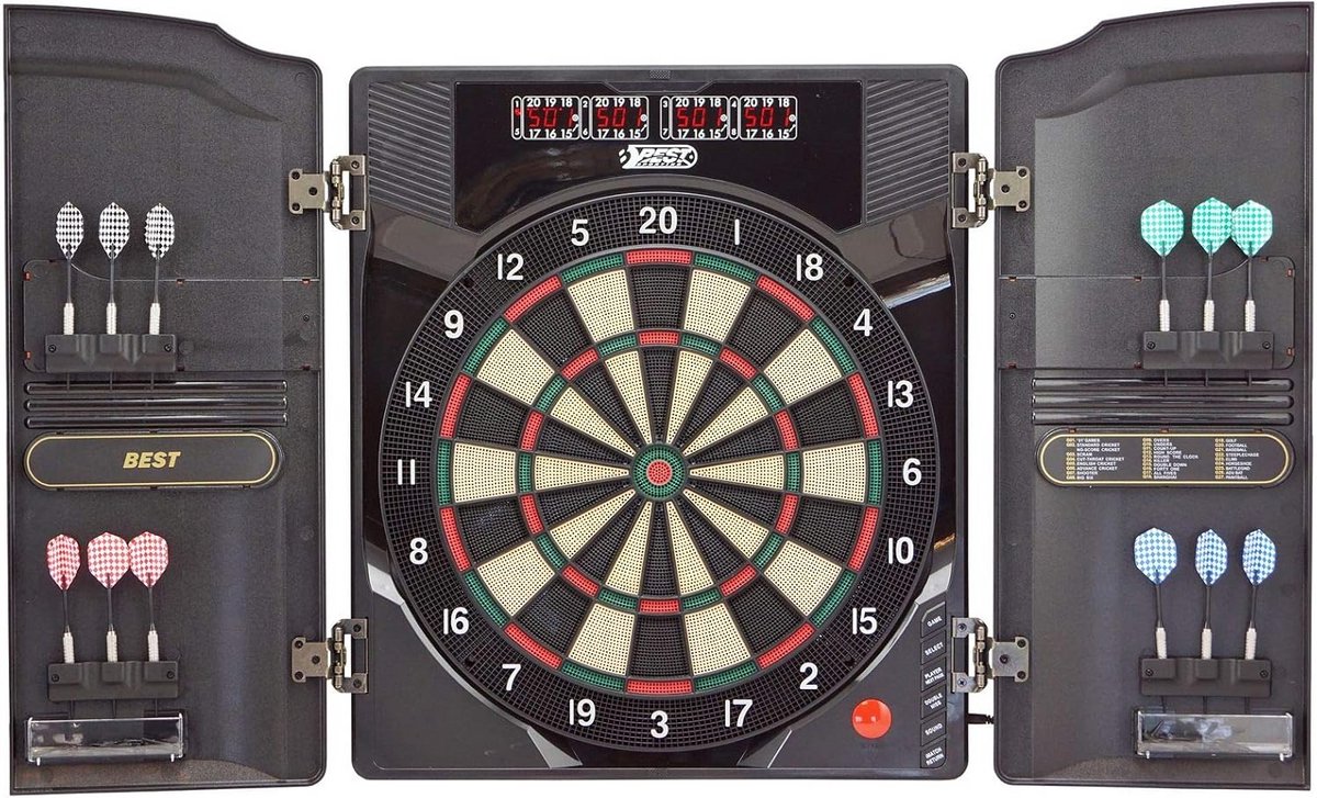 Elektronisch Dartbord voor 8 Spelers met 12 Dartpijlen en Digitale Geluidseffecten