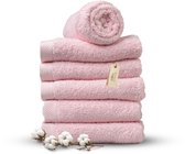 NatureMark 8-delige handdoekenset van badstof in verschillende maten – 4 gastendoekjes, 2 handdoeken, 2 badlakens | Kleur: Roze | 100% katoen NatureMark 8-delige handdoekenset van badstof in verschillende maten – 4 gastendoekjes, 2 handdoeken, 2 badlakens | Kleur: Roze | 100% katoen