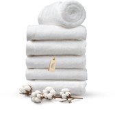 Misstowels.nl - Serviette - Serviette de qualité hôtelière - Wit - 50x100 - 5+1 Bundle