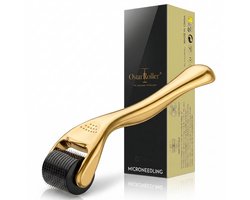 Ostarbeuty -Titanium - 540 Micro-Needle 0.5mm DermaRoller | Skin Roller | Gezichts- en huidverzorging | Huidverjonging | Steriel verpakt | Gold Edition