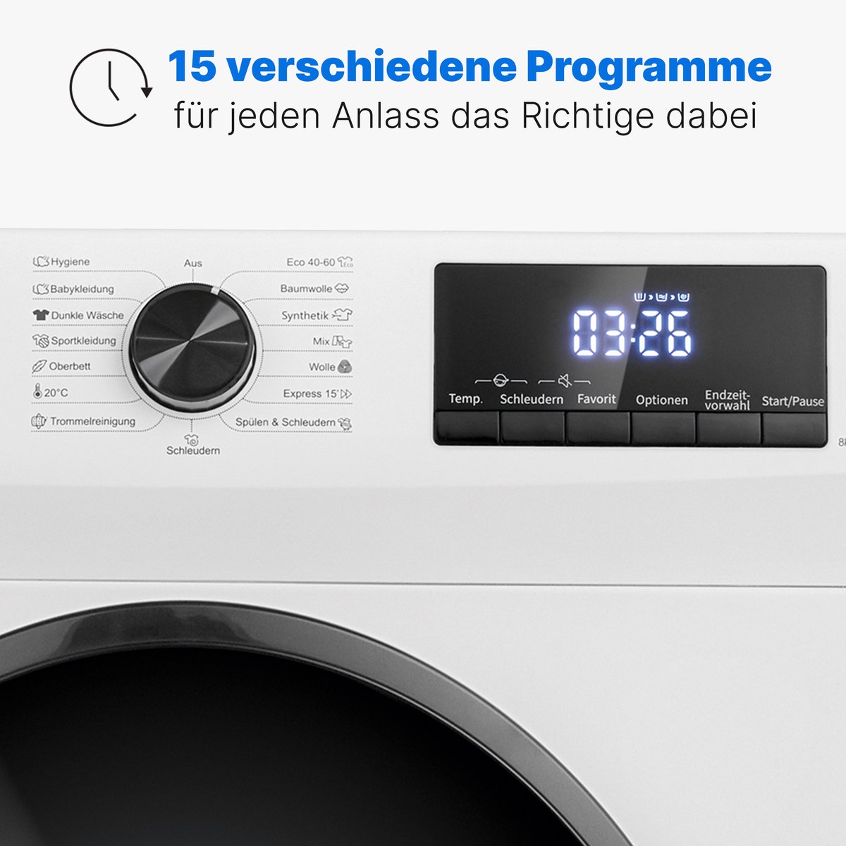 Bomann WA 7185 W wasmachine met 8 kg en stoomfunctie