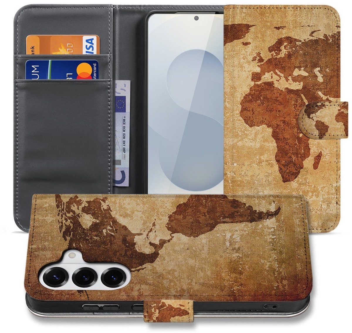 Samsung Galaxy S26 Plus Hoesje Wereldkaart