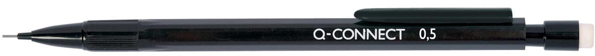 Q-CONNECT vulpotlood, 0,5 mm, HB, zwart, Doos van 10 stuks