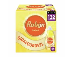 Robijn Klein & Krachtig Vloeibaar Wasmiddel - Color Zwitsal - 6 x 22 wasbeurten - Voordeelverpakking