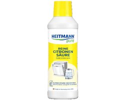 Heitmann Pure Citroenzuur Vloeibaar 500 ml – 100% Citric Acid Ontkalker – Tegen Kalkaanslag voor Huishoudelijke apparaten