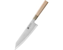 XinZuo Bunka Koksmes 21,5 cm – PM8M Zhen Series – Japans Aogami #2 Blue Carbonstaal – 3-Laags – Esdoornhouten Handvat