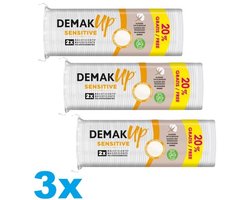 Demak’Up Sensitive Wattenschijfjes – 3 x 72 Stuks – Make-up Remover Pads – Voor Gevoelige Huid