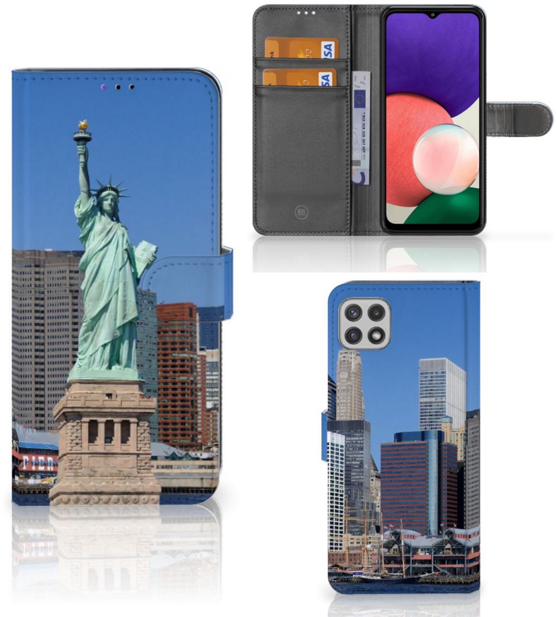 Samsung Galaxy A22 5G Flip Cover Vrijheidsbeeld
