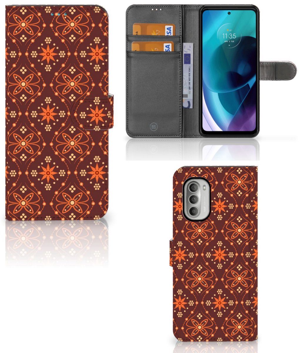Motorola Moto G51 5G Telefoon Hoesje Batik Brown
