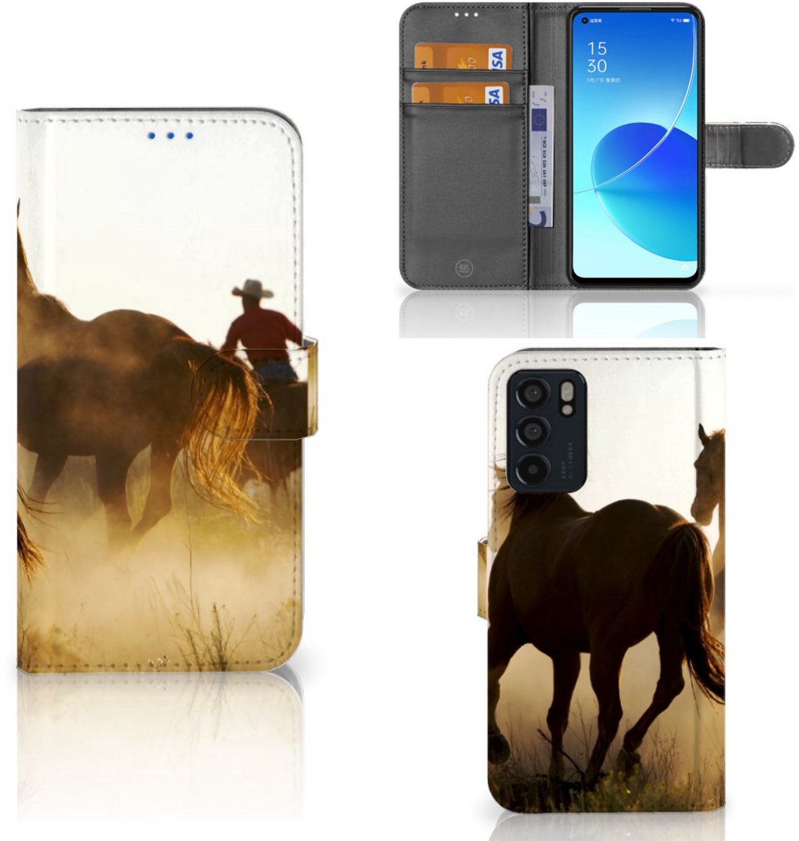 OPPO Reno6 5G Telefoonhoesje met Pasjes Design Cowboy
