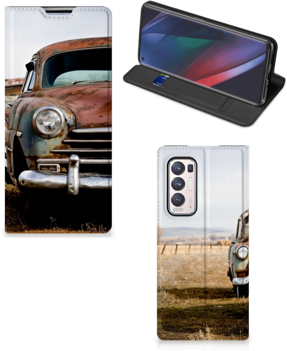 OPPO Find X3 Neo Stand Case Vintage Auto