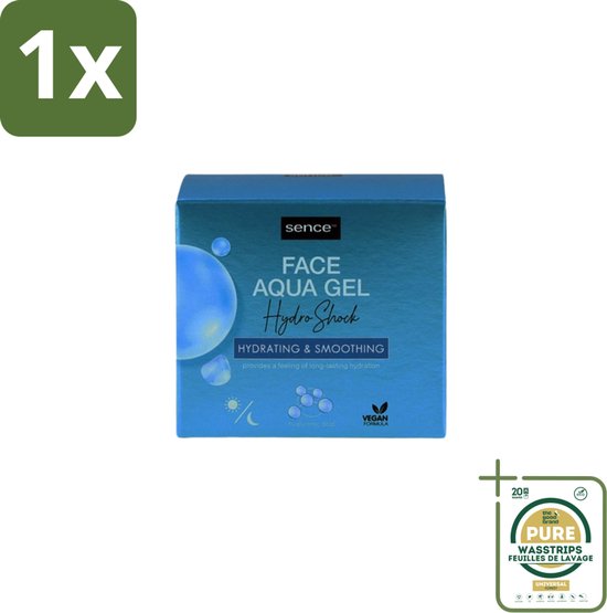 1 x Sence – Dagcrème – Aqua Gel Hydro Shock 2-in-1 – 50 ml- Hyaluronzuur Serum - Hydratatie - Huid Verzorging - Huid Kalmeren - Huid Verzachten