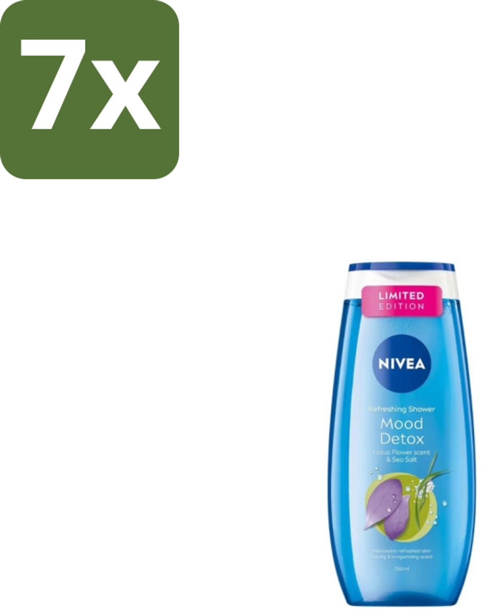 Nivea – Douchegel – Creme Mood Detox – 250 ml - Bulkverpakking - 7 stuks