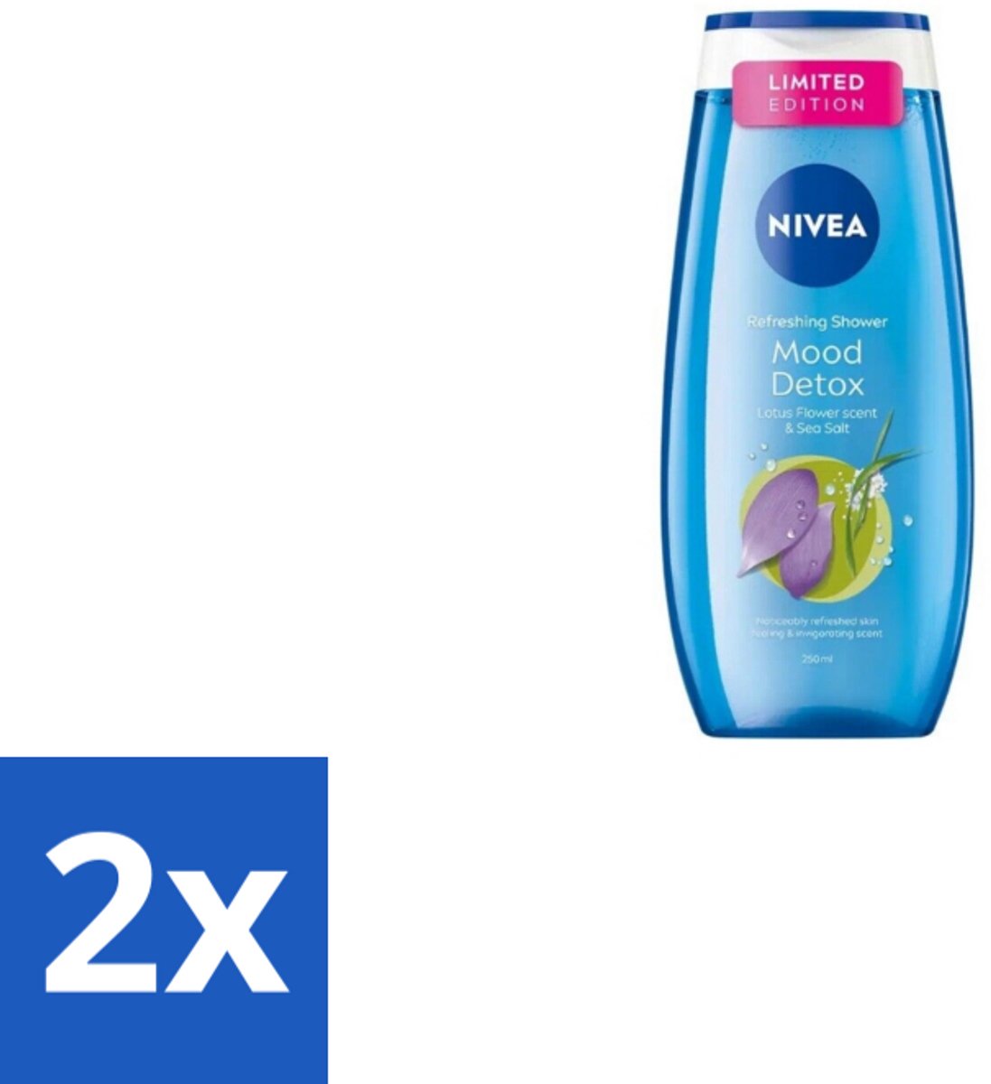 Nivea – Douchegel – Creme Mood Detox – 250 ml - Voordeelverpakking - 2 stuks