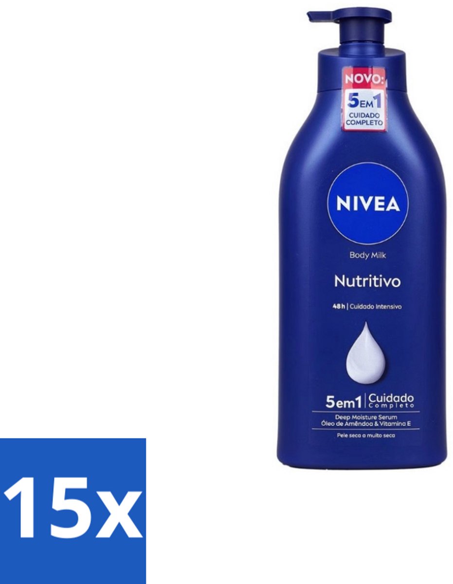 Nivea – Bodymilk – Original met Pomp – 500 ml - Bulkverpakking - 15 stuks