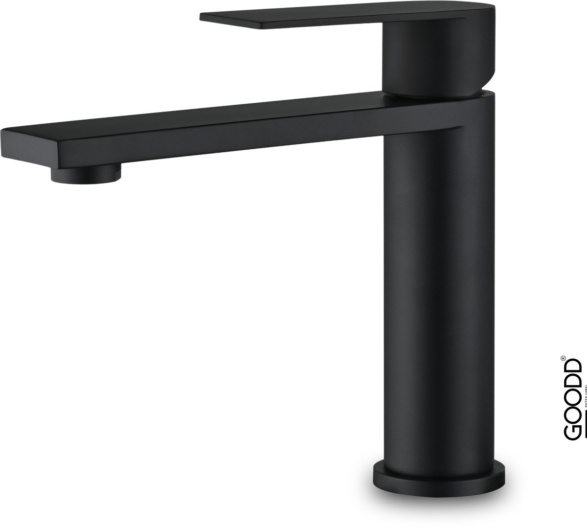 GOODD® Bourg - Wastafelkraan - Kraan - Mengkraan - Zwart - Rvs