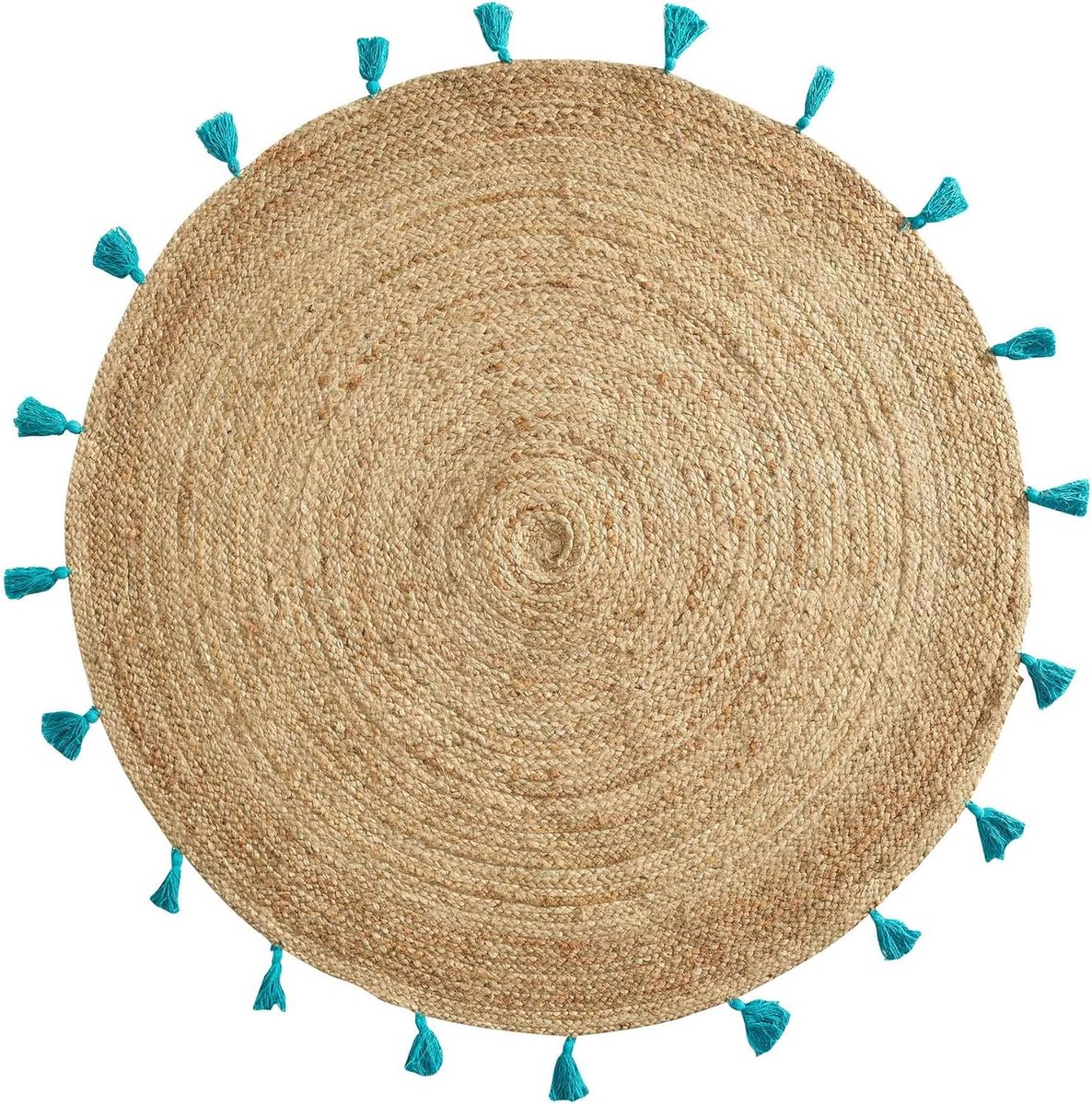 Rond Vloerkleed Turquoise 120 cm - Zachte Stijlvolle Woondecoratie