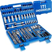 Jeu de clés à douille tectake 171 pièces - 1/4 ", 3/8" et 1/2 "