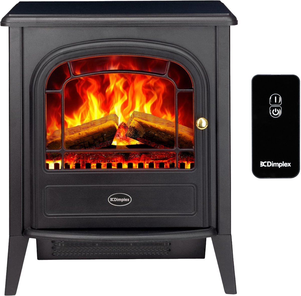 Dimplex Club Sfeerhaard Elektrisch - Vrijstaande elektrische haard - 2000 watt verwarming - Optiflame LED Vlameffect - Ventilatorkachel & thermostaat - Openhaard bedienbaar via afstandsbediening