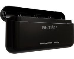 Voltière Batterij oplader voor 3 batterijen - Geschikt voor GoPro Hero 13 - Met LED indicatie & Micro SD kaart Opslag- Zwart