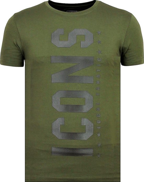 ICONS Vertical - Party T shirt Heren - 6362G - Groen