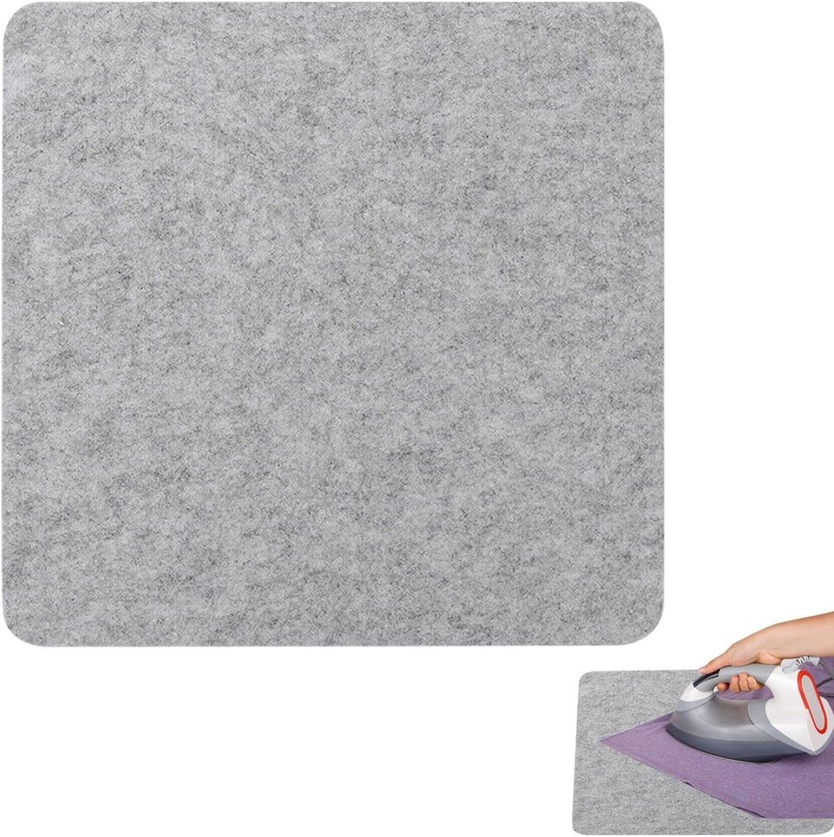 Strijkmat - Dikke wollen mat, compacte strijkbasis | Wollen strijkmat, hittebestendig vilt, naaiaccessoires Strijken - 25.5*20.4cm