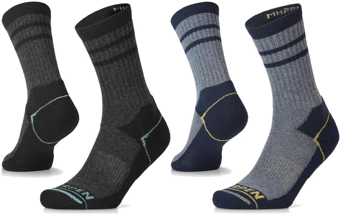 LORPEN Wool Hike Crew 2-pack – 47-50 Grijs
