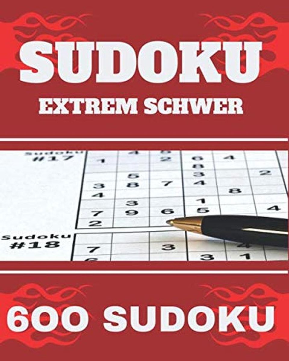 600 Extreem Moeilijke Sudoku Puzzelboek voor Volwassenen en Senioren met Oplossingen