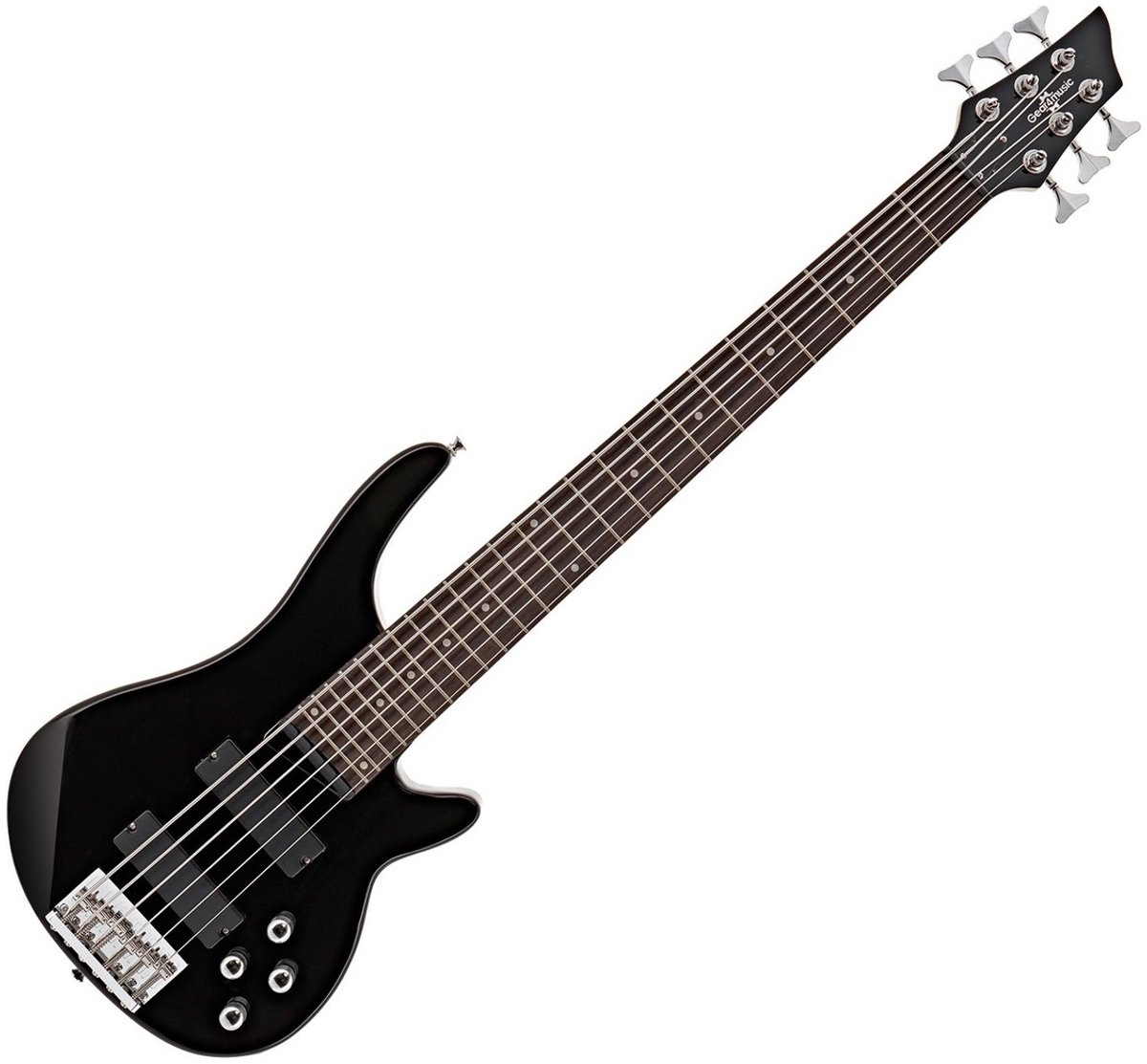 Chicago 6-snarige Basgitaar van Gear4music, Zwart