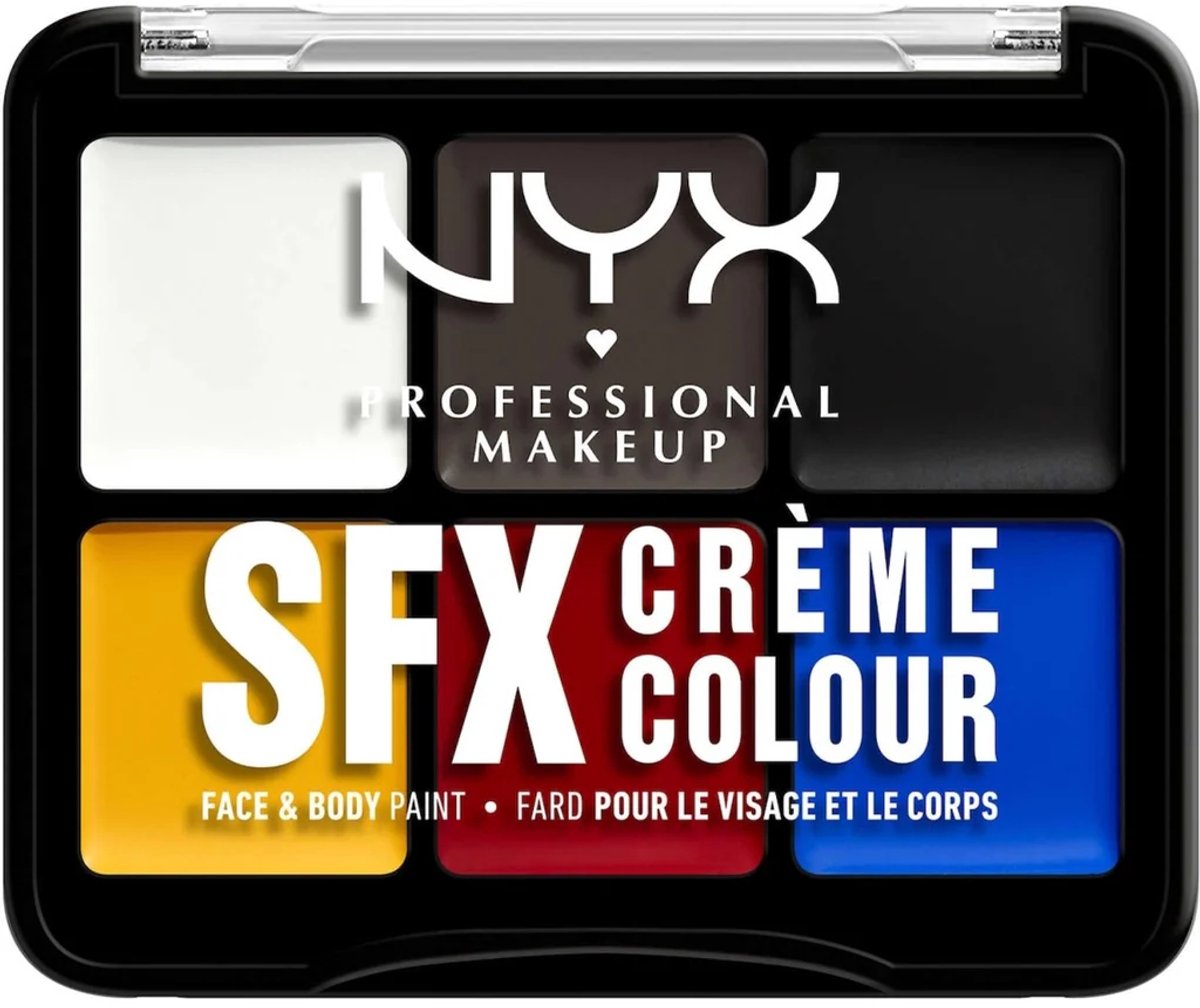 NYX PROFESSIONAL MAKEUP SFX Creme Colour Face & Body Paint -SPXPP01 6x Primary Colors-