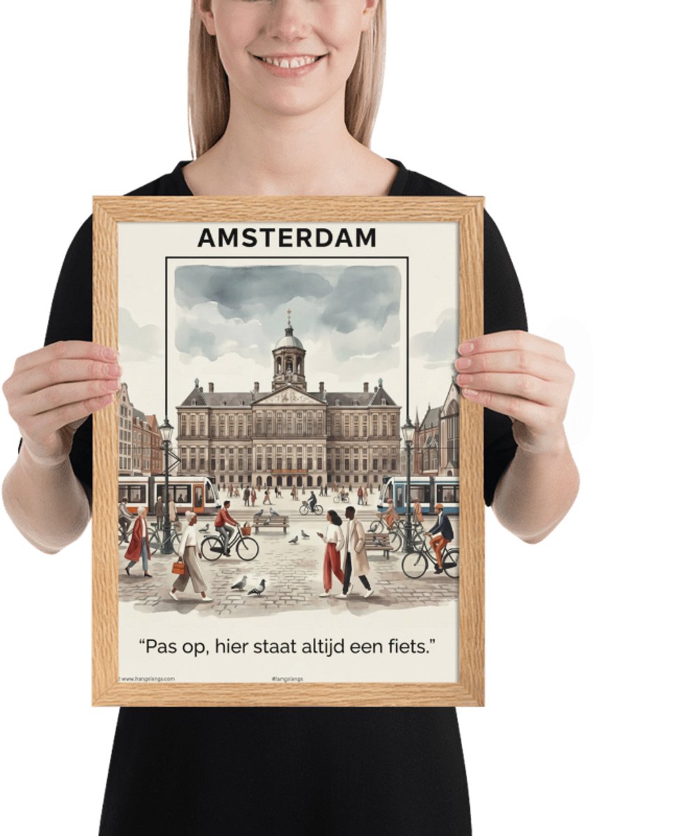 City Dutch Poster Amsterdam – Quirky Wall Art Print – Home & Living Room Décor – 30×40 cm / A3 - City Poster