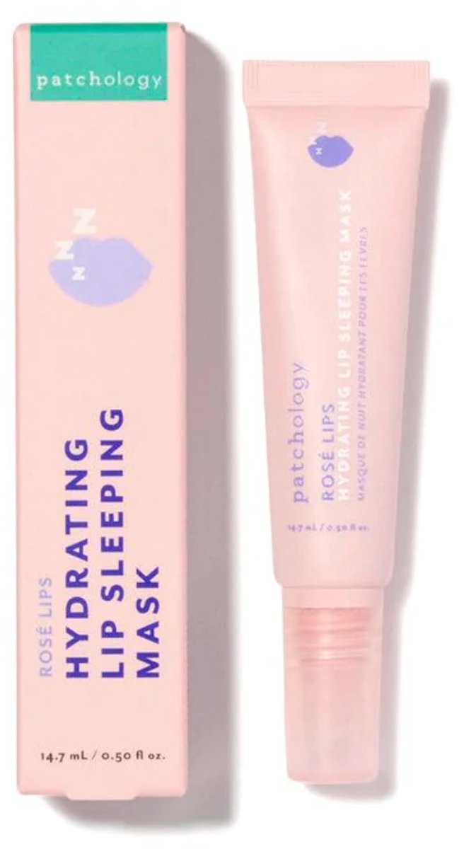 Patchology Rose Lips Hydrating Lip Sleeping Mask – Luxe Overnight Hydrating Lip Sleeping Mask - Intensief Hydraterend & Voedend Nachtmasker Voor Lippen - Met Resveratrol, Hyaluronzuur & Antioxidanten - Zachte, Gehydrateerde & Plump Lippen