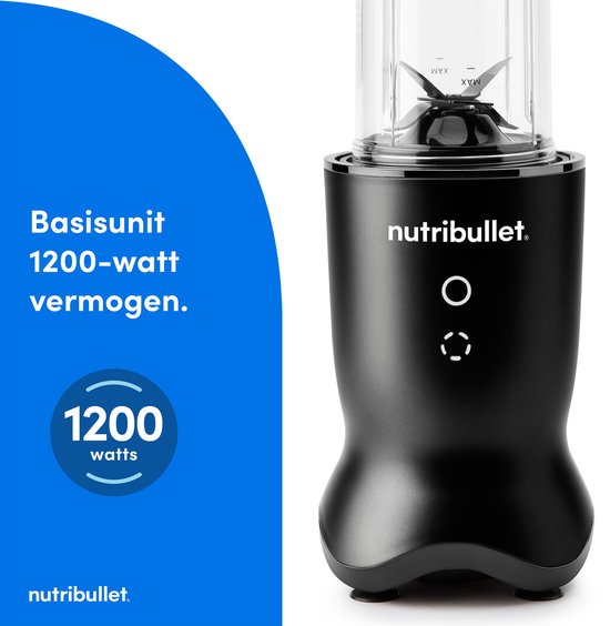 Nutribullet Ultra Blender - Verlichte Touch Knoppen - Pulse Functie - To Go Beker - 1200 Watt - Satin Black van Nutribullet — afbeelding 4