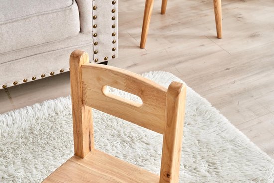 Set van 2 Massief Houten Kinderstoelen voor Eetkamer en Peuters van Vidaxl — afbeelding 4