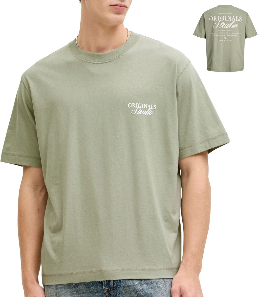 Jack & Jones Norrebro Typo Backprint Crew T-shirt Heren - Maat M