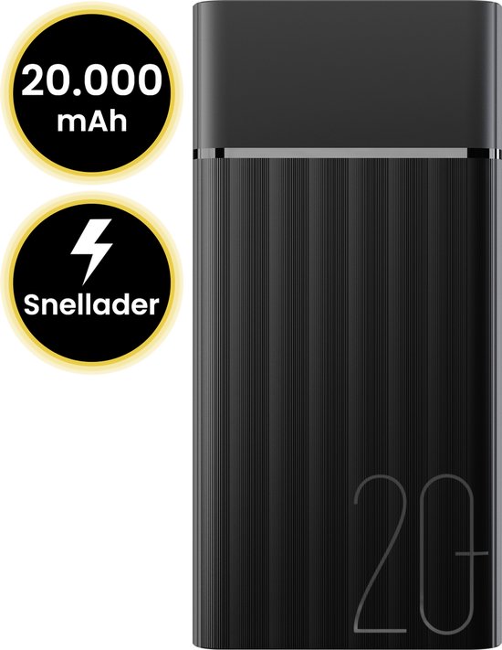 Powerbank 20000 mAh Snellader Powerbank - 22.5W USB 3.0 - Powerbank - €27,95